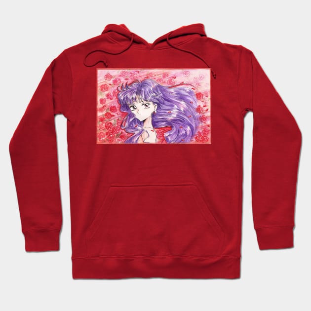 Rei Hino in Roses Hoodie by eosofdawn